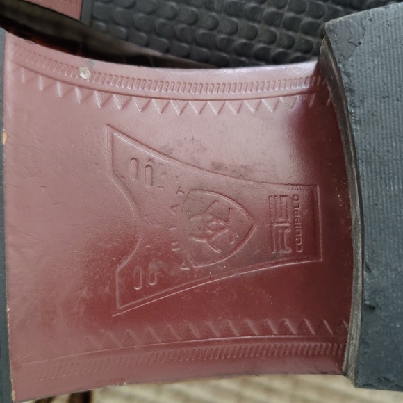 ARIAT Croc Embossed Leather Lace Up Boots Women's 8B - Picture 14 of 15